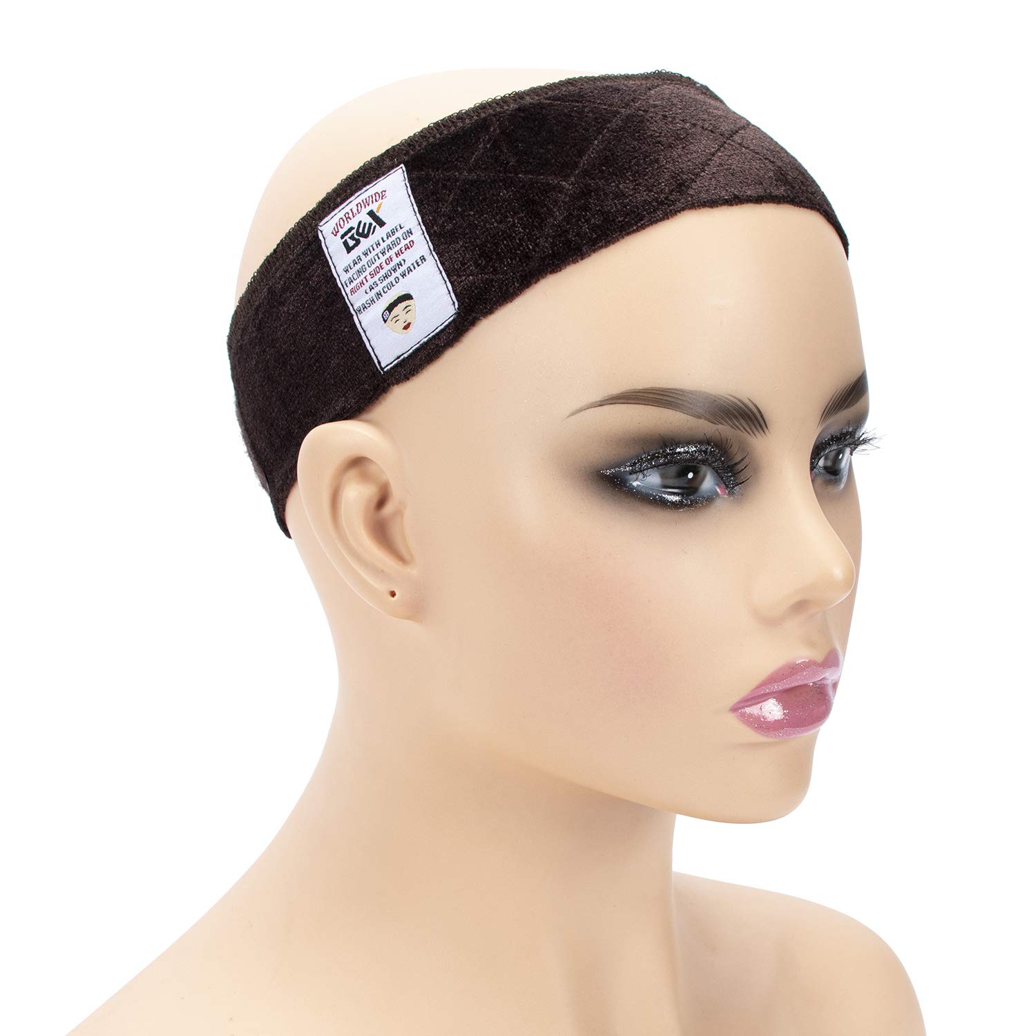 GEX Wig Grip Band with Adjustable Elastic Closure Flexible Velvet No Slip  Wig grip Headbands Cap for Wigs(Beige)